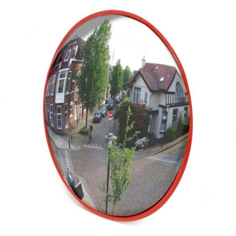 YMYNY Konvexer Verkehrsspiegel, 45 cm, 130°-160° Sichtfeld, Verkehrsspiegel, Verkehrssicherheit, Außen- und Innenbereich, Straßenspiegel aus massivem Polycarbonat, Überwachung, Straßengeschäft (1/4)