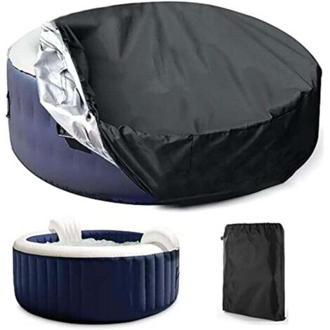 Runde Poolabdeckung, Poolabdeckung, Runde Poolabdeckung mit Kordelzug, wasserdicht und staubdicht (210 x 30 cm)