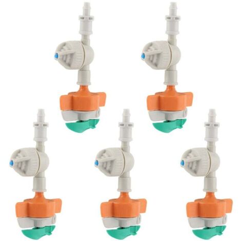 5-teiliges Set – Rotationsregner mit tropffreiem Hängesprüher – Mikro-Bewässerungszubehör für den Garten (1/4)