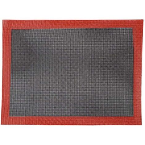 Mikroperforierte Silikon-Backmatte, 40 x 30 cm, wiederverwendbar, antihaftbeschichtet, ideal für Macarons, Pizza, Brot und Teig. (1/4)