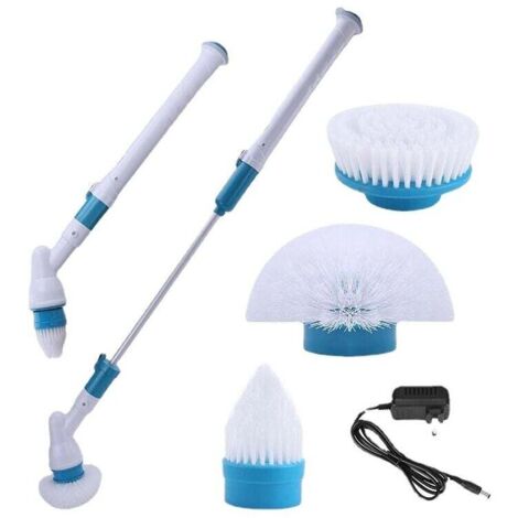 8-in-1 Elektrische Reinigungsbürste, wiederaufladbare rotierende Reinigungsbürste, Badezimmerreinigungsbürste, Blau (1/4)