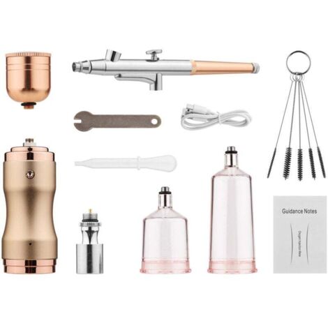 Airbrush-Set, Mini-Kompressor-Airbrush-Set, tragbare, wiederaufladbare Airbrush für Make-up, Modellbau, Malerei, Tortendekoration, Nagelkunst und Modellmalerei