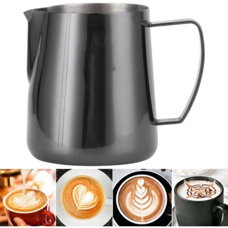 400-ml-Milchaufschäumkännchen, Kaffeetasse aus Edelstahl 304, kunstvolles Latte-Zubehör (1/4)