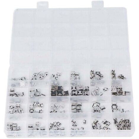 240 Stück, 24 Typen/Modelle USB-Lötverbinder, Micro-USB-Buchsen-Lötverbinder, Micro-USB-Lötverbinder für Computer, Mobiltelefone und elektronische Geräte (1/4)
