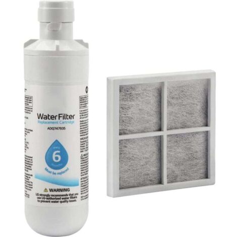 Kühlschrank-Wasserfilter, Kühlschrank-Wasser- und Luftfilter, geruchsneutralisierender Wasserfilter für Kühlschränke, Ersatzteil für Luftfilter, Ersatzteil für LG LT1000P (1 Stück) (1/4)