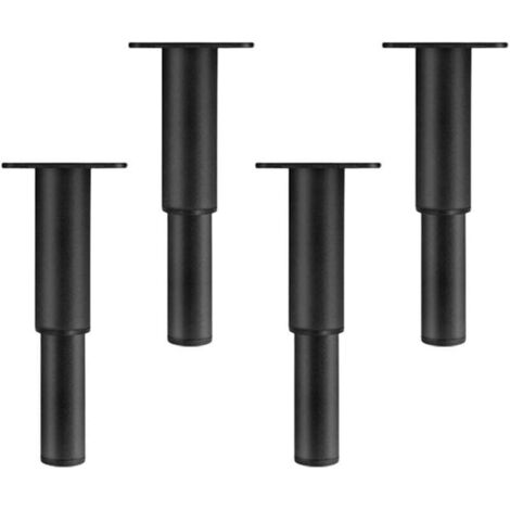 Verstellbare Metallmöbelfüße (4er-Set) für Sofas, Tische und Schminktische, schwarz – 20 cm bis 37 cm (1/4)