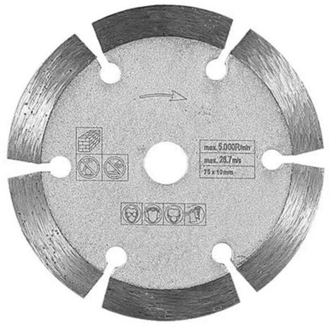 3-Zoll-Dolomit-Sägeblatt, 75 x 1,2 x 10 mm, für Winkelschleifer, zum Schneiden von Fliesen, Keramik, Beton und Marmor. (1/4)