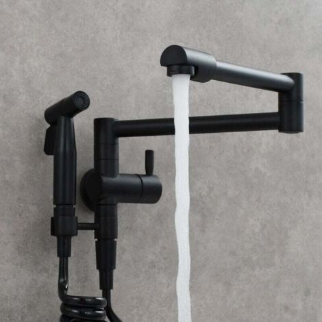 Wasserhähne, Küchenarmaturen, einfache und klappbare Kaltwasser-Küchenmischer aus Messing, wandmontierte Schwenk-Bidetarmaturen, Schwimmbadarmaturen (1/3)