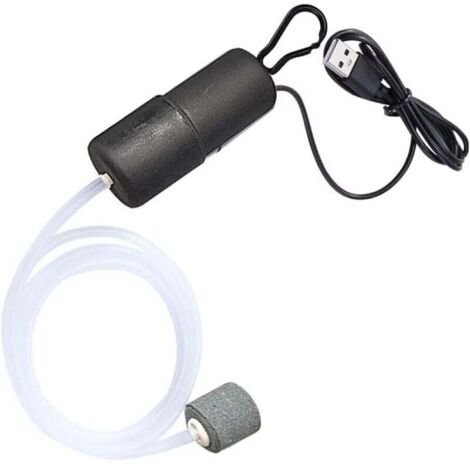Mini-USB-Aquarien-Luftpumpe, Aquarium-Belüfter, Sauerstoffpumpe für Aquarien mit Ausströmerstein