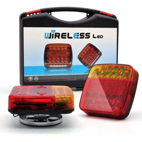 Kabelloses magnetisches LED-Anhängerbeleuchtungsset, 12 V, ECE EMV-geprüft, für Anhänger, LKW, Wohnwagen oder Lastwagen. (1/4)