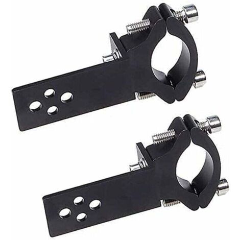 Set mit 2 Motorrad-Gabelrohrschellen – Horizontale/vertikale Montage – LED-Lichtleistenbefestigung – 22 mm–36 mm (1/4)