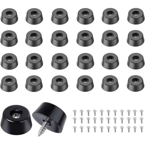 Packung mit 40 Gummifüßen für Schneidebretter - Antivibrationsbasis - Gummifüße - Schraubfüße zum Schutz von Möbeln vor Feuchtigkeit und Kratzern auf dem Boden (22 x 18 x 10 mm) (1/4)