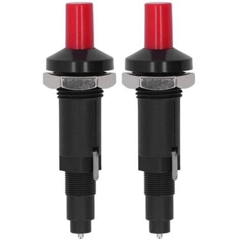 Piezoelektrischer Zünder, 1-Tasten-Zünder, Piezo-Funkenzündung, Grillanzünder, Elektrodenzünder für Gasgrills – 2 Stück (1/4)