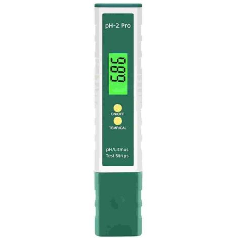 Digitales pH-Meter mit Lackmus-Teststreifenfunktion/Temperaturmessung, Multifunktionsmessgerät mit hoher Genauigkeit von 0,01