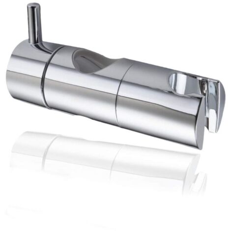 Duschkopfhalterung, Handbrausehalterung mit Saugnapf, Wandhalterung für Duschkopf, universeller, austauschbarer Duschgleiter (25 mm, Silber)