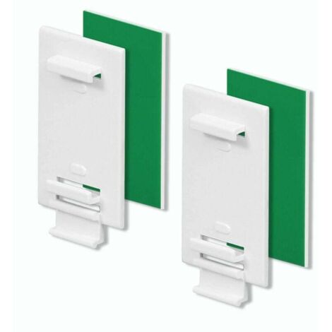 Set mit 2 langen Klebehalterungen für Doppelrollos, Doppeljalousien, kein Bohren erforderlich, zum Aufkleben, als Zubehör, Ersatzteil zur Befestigung an feststehenden PVC-Fenstern und Türen