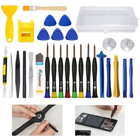 30-teiliges Handy-Reparaturset, professionelles Präzisionsschraubendreher-Set mit 8 magnetischen Präzisionsschraubendrehern und Öffnungshebel, geeignet für Smartphones, Tablets und Smartwatches (1/4)
