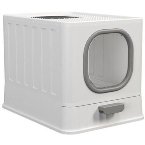 Geschlossene Katzentoilette: XXL geruchsdichte Katzentoilette – Große, geschlossene Katzentoilette, 15 kg Tragkraft, spuren- und auslaufsicher, 48,3 x 35,8 x 38,8 cm (1/4)