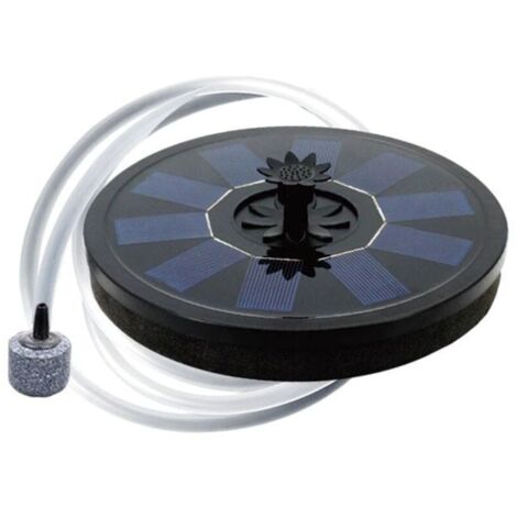 Solarbetriebener Teichbelüfter mit schwimmender Sauerstoffpumpe, Luftschlauch und Blasensteinen, 5V/1,5W-Sauerstoffanreicherung, Reservoir, Fischbrunnen, Vogeltränke