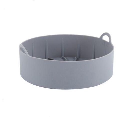Cestello Silikon-Abdeckung für Heißluftkühlschränke, wiederverwendbar für Heißluftkühlschränke, Mikrowellen und Backöfen, 19 cm Durchmesser, grau (1/4)