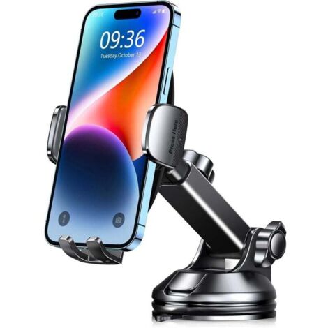 Auto-Handyhalterung, 2025 Upgrade [Extrem starker Saugnapf] Auto-Armaturenbrett-Handyhalterung, 360°-Drehung & Einhandbedienung, Windschutzscheibenbefestigung (4-7"-Smartphone) (1/4)