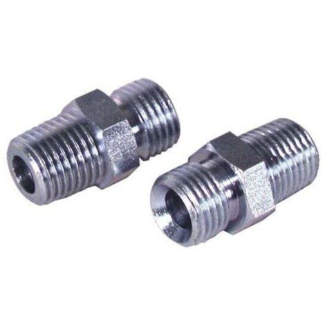 Pneumatikverschraubung, Edelstahl, Kraftstoffeinspritzdüse, DN8, 1/4"-Sechskant-Geradgewinde, robuster, hochdruckfester Doppelgewinde-Außengewindeanschluss (1/4)