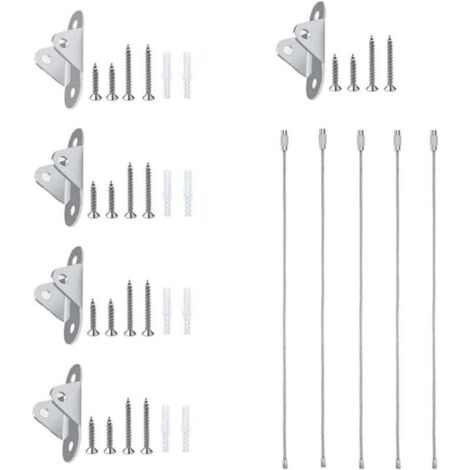 Set mit 5 Metall-Möbelgurten zur Wandbefestigung – Kippsicherung zum Schutz von Kleinkindern und Haustieren vor Möbelstürzen