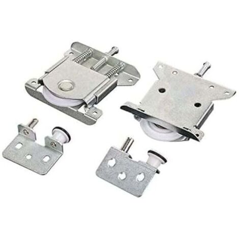 2-teilige Schiebetürrollen für Kleiderschränke, Schiebetürteile für Kleiderschränke, Rollen, Laufschienen, Schiebetürrollen für Kleiderschränke, Tragkraft: 30 kg (1/4)