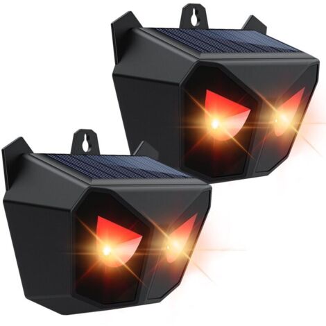 Solarbetriebenes Wildtierabwehrgerät für die Nacht mit roten LED-Leuchten – Wildtierabwehr – Wasserdicht – Für Garten, Hof, Bauernhof, Hühner