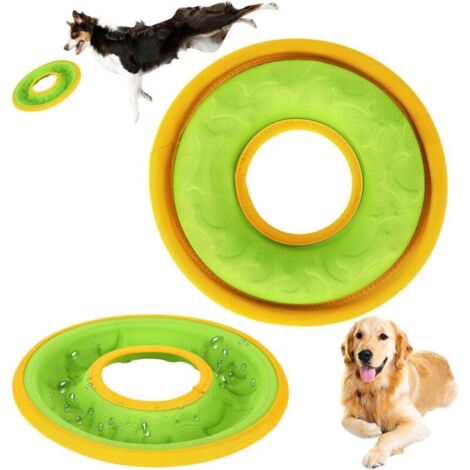 Hundefrisbee, 23 cm Frisbee-Spielzeug für Hunde, robuste Wurfscheibe für das Hundetraining, fliegende Scheibe für Hunde, fliegende Untertasse für Hunde an Land und im Wasser (Grün)
