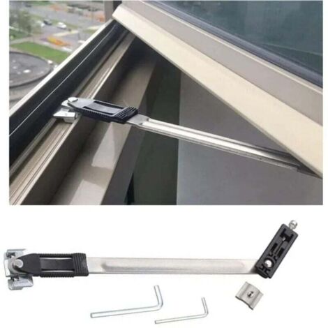 Fensterbegrenzer aus Edelstahl Fenstersicherung Fensterheber Fenstersicherung gegen Öffnen Kindersicherung Fensterwindschutz Fensterstopper