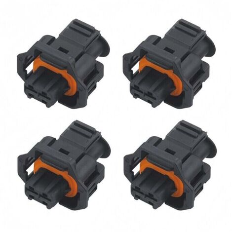 Injektorstecker kompatibel mit Citroën Xsara C4 Picasso, Peugeot 306 406, Renault Laguna Scenic, Ford Focus - 1928403874 - Anschlussstecker (4er-Pack) (1/4)