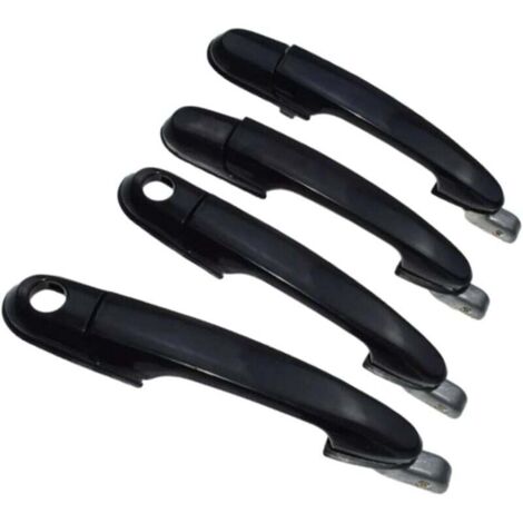 Türgriffe (4er-Set), links und rechts, außen, passend für Hyundai Tucson 2005–2009, Teilenummern: 82650-2E000, 82660-2E000, 83650-2E000, 83660-2E000 – Schwarz (1/4)