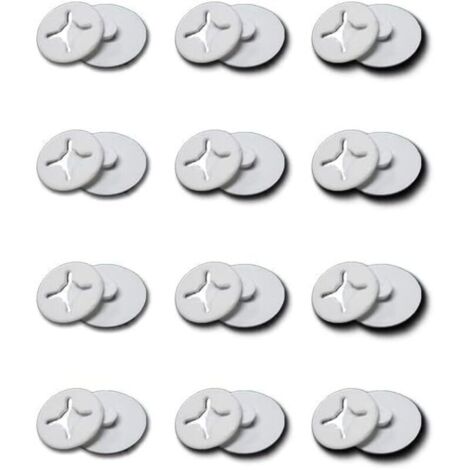 Set mit Befestigungsknöpfen für Moskitonetze, Fenster, Dachfenster, kein Bohren erforderlich (12 Stück, Weiß) (1/4)