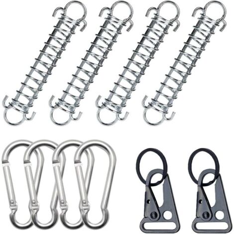 Trampolin-Federschlaufen, Spannfedern, 10 Stück Federspanner, Stahlfedern für Zeltseilschlaufen, Zeltfederschlaufen-Set, Campingzubehör (1/4)