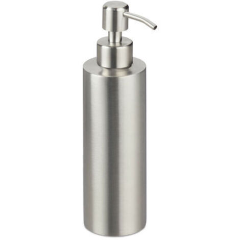 Seifenspender, nachfüllbar, für Bad und Küche, Desinfektionsmittelpumpe, Edelstahl, 500 ml, silber (1/4)