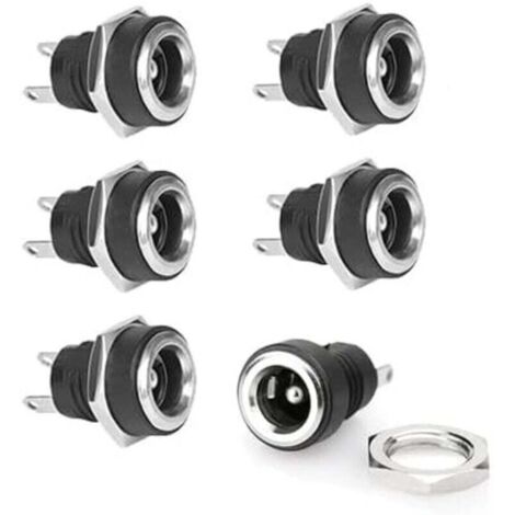 Packung mit 6 DC-Buchsen (5,5 x 2,1 mm), 2-polig, für DC-Einbaumontage (1/4)