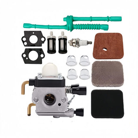Vergaser C1Q-S97 mit Kraftstoffleitungssatz und Luftfilter für STIHL FS38 FS45 FS46 FS55 KM55 HL45 FS45L FS45C FS46C FS55C FS55R FS55RC Freischneider/Trimmer (1/4)