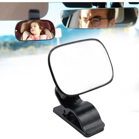 Produktbild von Monitorspiegel 11,2 Cm Konvex – Mit Clip Für PC, Arbeitsplatz & Auto, Toter Winkel Spiegel Für Rücksitz & Büro