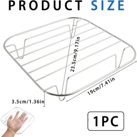 LPZMPZ rek voor heteluchtfriteuse, grillrooster voor airfryer van 304 roestvrij staal, accessoire voor heteluchtfriteuse compatibel met Cosori 5,5L