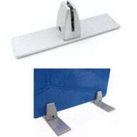 Verstellbare Glasklemmen aus Aluminiumlegierung, Plexiglas-Tischklemme, Trennwandhalterung, Sichtschutzclip für 4–20 mm dicke Trennwände, Büro, Labor, 2 Stück, Silber (1/4)
