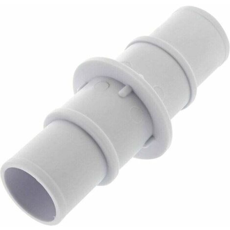 2 Stück gerade Sauganschlüsse für Schwimmbecken, kompatibel mit 1-1/4" und 1-1/2", 123,8 cm, Weiß (1/4)
