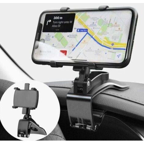 360-Grad drehbare Autohalterung, Armaturenbretthalterung für GPS-Geräte und Smartphones von 4-7 Zoll (1/4)