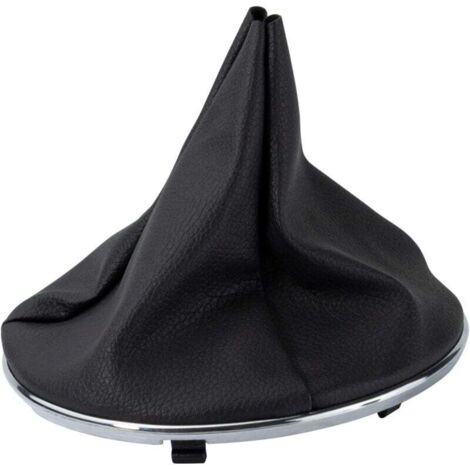 Schaltmanschette für Fiat 500 500C 2007–2015 55344016 50293173 50295075 50295325 Schaltknauf aus schwarzem Leder und Chrom (1/4)