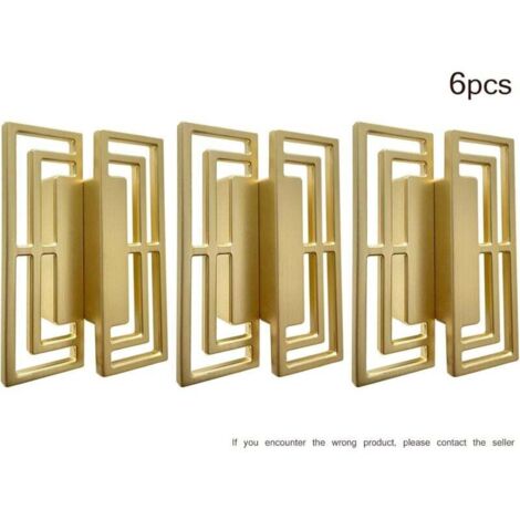 Stück Schubladengriffe aus gebürstetem Gold, TV-Schrankgriffe, elegante Griffe aus Goldkupfer, moderne chinesische Glückssymbole, 32 mm Doppellochgriff (1/4)