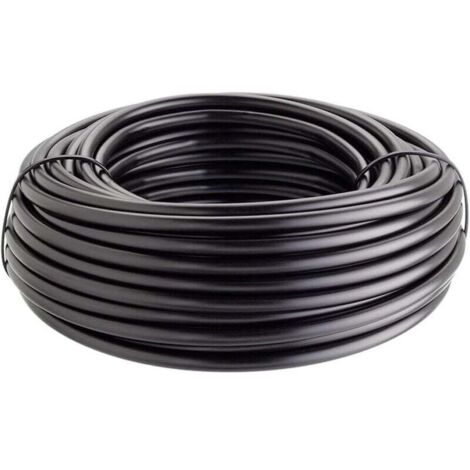 25 m Tropfbewässerungsschlauch, 16 x 1,2 mm PE-Wasserschlauch, Schwarz