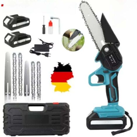 Mini-Akku-Kettensäge 4+6 Zoll für Makita 18V. Kompakt und leistungsstark für kleinere Schneidarbeiten. (1/4)