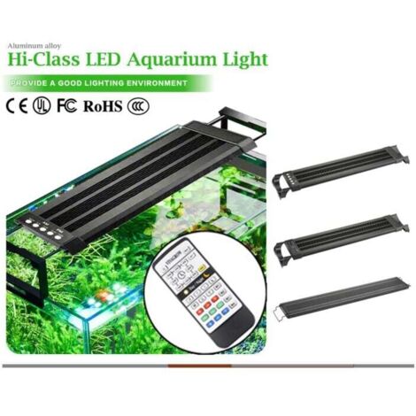 LED-Aquariumlampe, Vollspektrum-Aquarium-Klemmleuchte mit Fernbedienung, LED-Aquarienpflanzenbeleuchtung [Energieeffizienzklasse A++] (1/4)