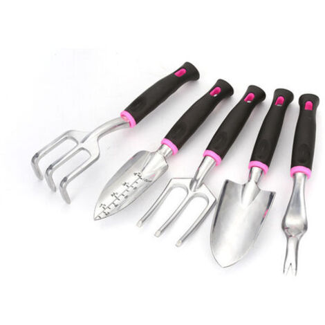 Gartengeräte aus Aluminiumlegierung, Geschenkidee, Gießkanne, zum Pflanzen von Blumen, zum Jäten, 5-teiliges Set (1/5)