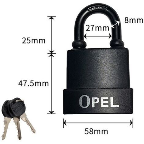 Hochsicherheits-Vorhängeschloss [mit Schlüssel] [staubdichtes PVC-Gehäuse] [für den Außenbereich geeignet – rostfrei] [2er-Pack] – Ideal für Schuppen, Garagen, Zäune und Tore, 55 mm, schwarz (1/3)